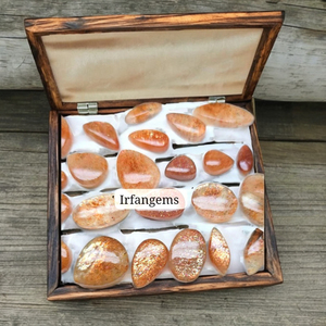 Pierres précieuses de sunstone de qualité supérieure, prix de gros, lot de pierres précieuses de sunstone 100 % naturelles, lot en vrac de pierres précieuses de sunstone, lot de cristaux de sunstone de formes variées - Product Image 1