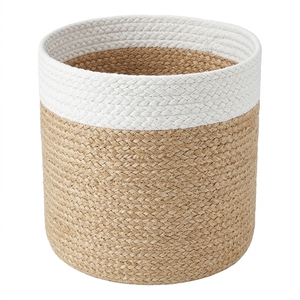 Natural Fiber Storage <b>Baskets</b> Sleek Woven Bin Handcrafted Laundry <b>Hamper</b> Balinese Artisan Minimalist Organizer Boho Home Decor - Product Image 1