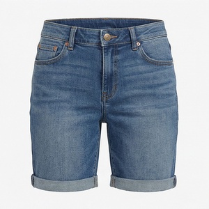 Shorts de Mezclilla Vintage para Mujer, Cintura Alta, con Botones y Dobladillo Deshilachado, Estilo Casual de Verano, Ropa de Moda de Primera Calidad - Product Image 1