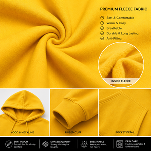 Sweat-shirt à capuche graphique personnalisé pour Halloween, pour hommes et femmes, jaune, avec impression 3D de citrouille, chauve-souris et maison hantée, en molleton de coton - Product Image 5