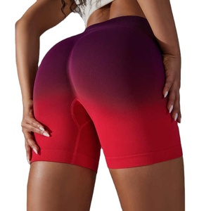 Mallas deportivas de cintura alta para gimnasio y Fitness para mujer, mallas de Yoga Push-up degradadas, pantalones cortos calientes para entrenamiento y correr, venta al por mayor - Product Image 1