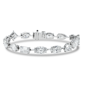 Pulsera de Diamantes con Corte Combinado de Platino, Joyería Fina de Lujo para Mujer, Disponible para la Venta al Por Mayor - Product Image 1