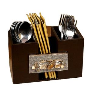 Repose-cuillère en bois naturel de style classique, écologique, pour utilisation sur cuisinière, compatible lave-vaisselle - Product Image 1