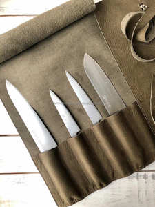 Bolsa de Almacenamiento de Cuchillos Enrollable de Cuero de Lujo, Resistente a Olores, Diseño Duradero y Resistente para Herramientas de Cocina Profesionales LSKR-0012 - Product Image 4
