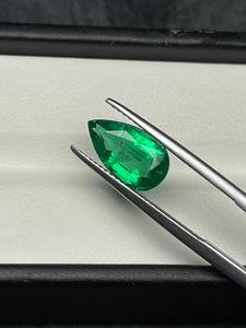 Piedra Preciosa Suelta de Esmeralda Verde Natural, Corte Pera, para Joyería - Product Image 3