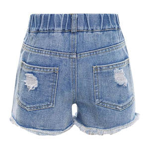 Shorts en jean mi-longs pour femmes, style rétro américain haut de gamme, shorts en jean courts pour femmes, bleu clair, style utilitaire, multi-poches - Product Image 2