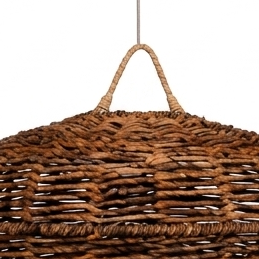 100% Natural Woven Banana Fiber Hanging Lamp Pendant Light Boho Chic Straw Chandelier For Coastal Resort Hotel Restaurants - Product Image 4