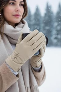 Women's Genuine Soft Leather fashion <b>Gloves</b> - Product Image 2