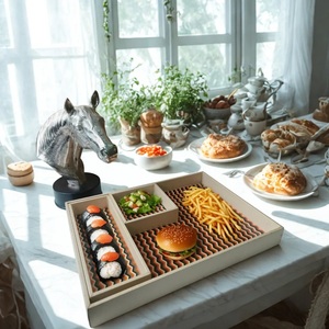 Enamel Tray for Cafes Premium Enamel Serving Tray Enamel Tray with Smooth Edges Enamel Tray with Classic Look - Product Image 2