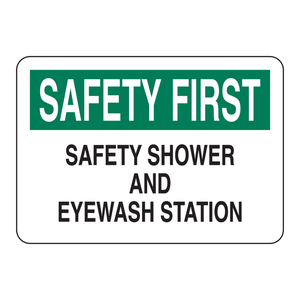 Panneau de signalisation pliable pour douche de sécurité et station de lavage des yeux Brady, pour laboratoires et installations industrielles - Product Image 2