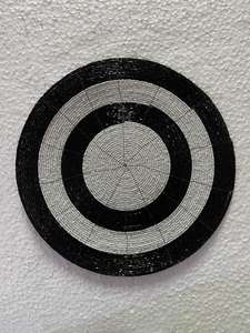 Mantel Individual Ovalado de 14 Pulgadas Hecho a Mano con Cuentas, Técnica de Jacquard de Algodón Bordado, Antideslizante, Lavable, Ecológico para el Hogar - Product Image 2