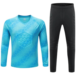 Plus Size Long Sleeve Soccer Jersey Goalkeeper Uniform 100% Polyester Quick Dry Heat Transfer Hot Selling Sportswear Jersey - Product Image 2