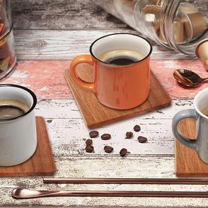 Handmade Natural Wooden <b>Slice</b> coaster Set Bohemian <b>Wood</b> Drink coaster square Design Custom Size Non-Toxic Eco-friendly Home - Product Image 5