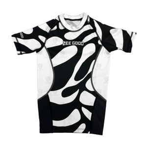 Rashguard à manches courtes imprimé sur mesure pour enfants et adultes, vente en gros, vêtements de sport BJJ MMA, technique d'impression par sublimation numérique - Product Image 1