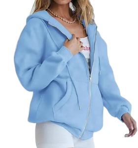 Sweat à capuche zippé personnalisé unisexe, coupe ample, en molleton de coton épais 500 GSM, coupe régulière, séchage rapide, coupe-vent, logo personnalisé - Product Image 1