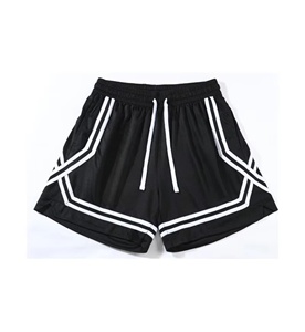 Short de sport pour hommes avec logo personnalisé du fabricant d'usine directe 100% coton tissu tissé fermeture à la taille élastique motif solide - Product Image 1