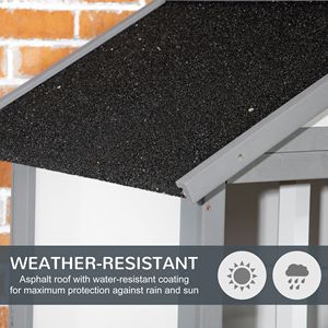 Gabbia per Uccelli da Esterno XL in Legno Grigio Chiaro con 4 Posatoi e Vassoio Rimovibile per Facile Pulizia, Gabbia per Animali di Taglia Media - Product Image 4