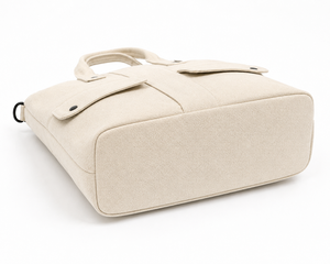 Sac fourre-tout en toile bleue, sac à main minimaliste à bandoulière avec poche supérieure zippée, idéal pour le shopping quotidien et les voyages - Product Image 4