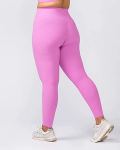 Leggings de Yoga Personalizados al por Mayor para Mujer, Cintura Alta, Transpirables, de Spandex/Poliéster, Sin Costuras, para Entrenamiento - Product Image 3