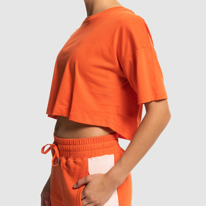 Nueva Llegada, Camisetas Cortas Extra Grandes 100% Algodón para Mujer, Corte Regular, Estilo Urbano, Camiseta Corta de Manga Corta de Alta Calidad - Product Image 3