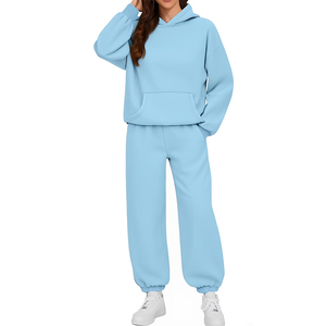 Chándal de diseño personalizado para mujer, sudadera de manga larga, estilo casual, holgado, con bolsillos tipo cargo, para otoño, para adultos. - Product Image 3