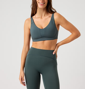 Conjunto de Yoga Reversible para Mujer, Talla Grande, Sin Costuras, Suave y Elástico, de 2 Piezas, Leggings de Cintura Alta y Sujetador Deportivo para Gimnasio, Pilates y Fitness - Product Image 2