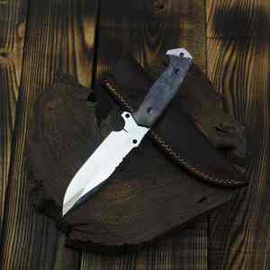 BA ENTERPRISES Custom Handmade Stainless Steel Drop Point <b>Knife</b> Camel <b>Bone</b> <b>Handle</b> Leather Sheath 9" Overall Length for Hunting - Product Image 5