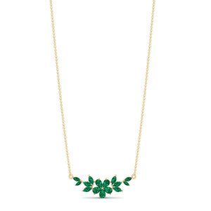 REYES Personalised 925 Sterling <b>Silver</b> GRA Certified Moissanite <b>Necklace</b> Handmade Pear Cut 3.87 Carat Emerald Gemstone Jewelry - Product Image 5