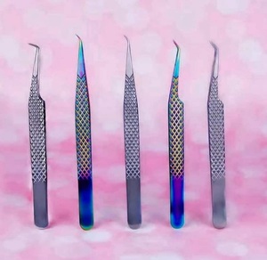 Professional Stainless Steel Fiber <b>Lash</b> Eyelash Tweezers High Quality Precision 10mm Smooth Tip Durable <b>Cluster</b> Tweezer OEM - Product Image 6