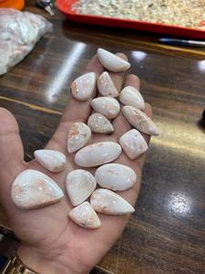 พลอยอะเกตสีขาวธรรมชาติ  แบบขัดเงา  สำหรับทำเครื่องประดับ  ขายส่ง  ผู้ผลิต  ผู้ส่งออก - Product Image 3