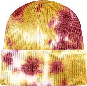 Bonnet unisexe personnalisé style streetwear, motif tie-dye, tricoté, chaud, style hip-hop, bonnet de maternité, tendance plage, 100% coton 2026 - Product Image 5