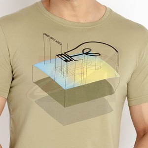 T-shirts amples marron unis pour hommes 100 % coton, style streetwear décontracté, coupe ample, basiques pour l'été, vente en gros, marque - Product Image 4