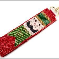 Decor Impex Simple Beaded Embroidery Keychains Seed Beads Bag Accessories Handmade Eco-Friendly Durable Lightweight Alphabet - Product Image 3