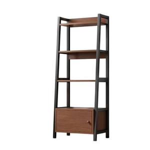 Durable 4-Tier Bookshelf Drawer Modern Rustic Brown Wood Panel Bookshelves for Bedroom Living Room Storage <b>Rack</b> Drawer - Product Image 3