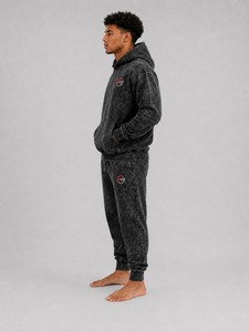 Ensemble de survêtement pour homme en molleton épais délavé à l'acide, coupe décontractée, confortable, deux pièces : sweat à capuche et pantalon de jogging - Product Image 5