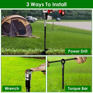 Set di 4 Punte a Spirale Robuste da 7 cm di Larghezza per Trivellazione del Terreno e Scavo di Buche - Product Image 4