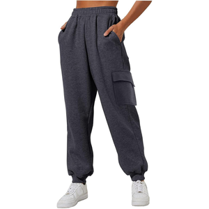 Women Cargo Pants 100% Cotton Custom Relaxed Wide Leg Utility <b>Trousers</b> High Waist Pocket Detail <b>Y2K</b> Style - Product Image 5