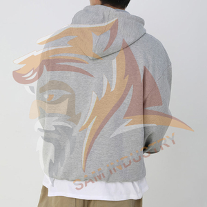 High Quality Cotton <b>Fleece</b> Oversized Hoodies Men <b>Thick</b> <b>Fleece</b> Drop Shoulder Customizable Hoodies For Sale - Product Image 2