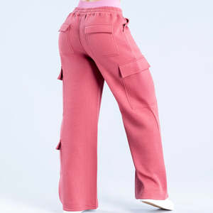 กางเกงคาร์โก้ลำลองสำหรับผู้หญิง ทรงตรง ระบายอากาศ แห้งเร็ว มีหลายกระเป๋า ผ้าฝ้าย ขายาว - Product Image 1