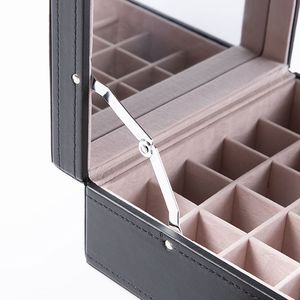 กล่องใส่เครื่องประดับ 50 ช่อง พร้อมที่จัดเก็บต่างหูแบบถอดได้ 2 ชั้น กระจกขนาดใหญ่สำหรับจัดระเบียบคอลเลกชันของคุณ - Product Image 3