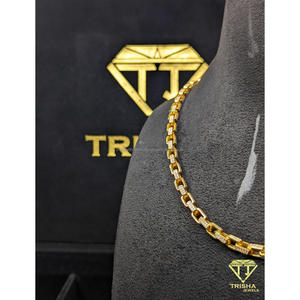 Collier contemporain en moissanite VVS et argent sterling 925 plaqué or, design tendance par Trisha Jewels - Product Image 2