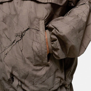 Trendy Custom Marble Print Hood Windbreaker <b>Jacket</b> <b>Lightweight</b> Waterproof Outdoor Nylon Shell <b>jacket</b> for men Streetwear Supplier - Product Image 5