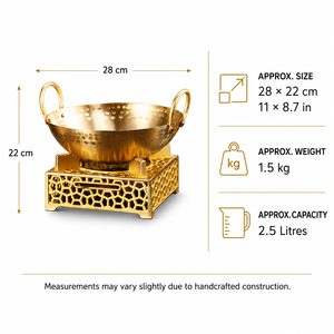 Luxury Brass Chafing Dish Food Warmer Hammered Serving Bowl for Hotel Buffet Restaurant Wedding Catering Banquet Tableware Decor - Product Image 6
