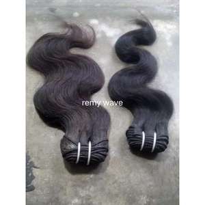 Extensions de cheveux longs noirs ondulés en cheveux vierges Remy, aspect naturel et soyeux, confortables à porter pour toutes les occasions - Product Image 1