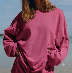 Sudadera de Moda con Cuello Alto y Corte Holgado para Mujer, Tela Suave al Tacto, Producción al por Mayor - Product Image 1
