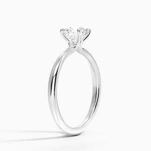 Bague de fiançailles et de mariage solitaire en argent 925 plaqué rhodium, sertie d'une grande pierre ronde taillée en fleur, certifiée GRA 2 carats - Product Image 2