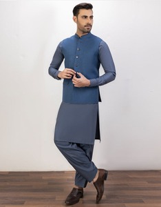 Shalwar Kameez pour hommes, vêtements modestes de qualité supérieure, coupe décontractée et confortable, tissu de haute qualité, parfait pour la prière et les événements formels - Product Image 1