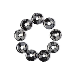 Donuts en cristal naturel, obsidienne flocon de neige, pierre gemme, pierre de cristal, pierres gemmes Reiki, donuts de guérison, agate, grossiste - Product Image 2