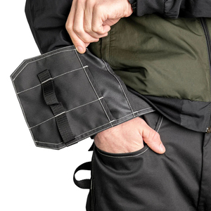 Pantalon de travail cargo pour homme, multi-poches, fermeture éclair, taille mi-haute, tissé, avec genouillères renforcées et poche porte-outils - Product Image 5