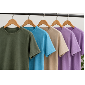Premium Cotton Silicon Wash Round Neck T Shirt Soft Comfortable Breathable Fabric High Quality Casual Apparel - Product Image 2